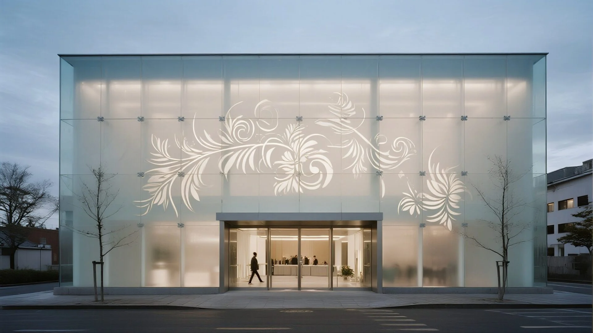 Custom digital printed glass offering precise color rendering for bespoke interior designs