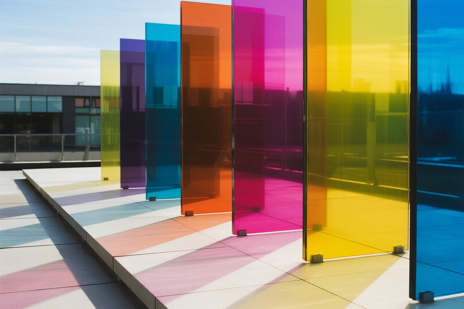 Custom decorative glass solutions with sandblasted patterns for commercial offices