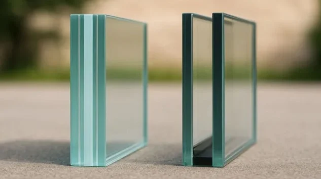 Diagram of laminated glass layers