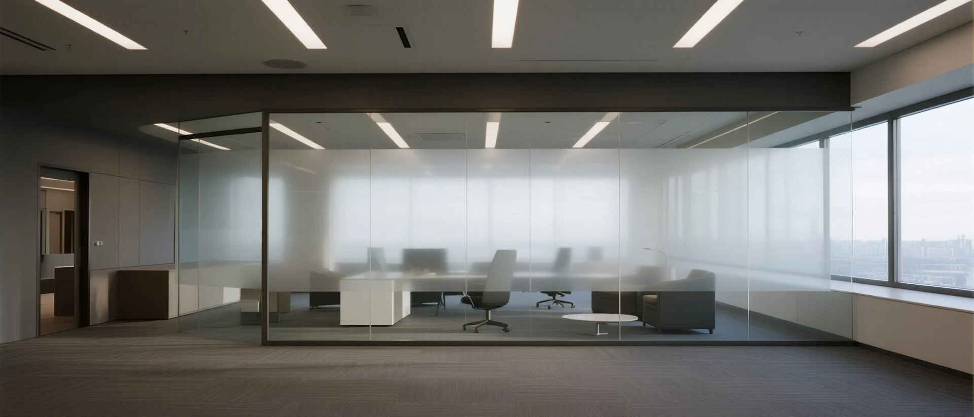 High-end apartment interior partition laminated glass