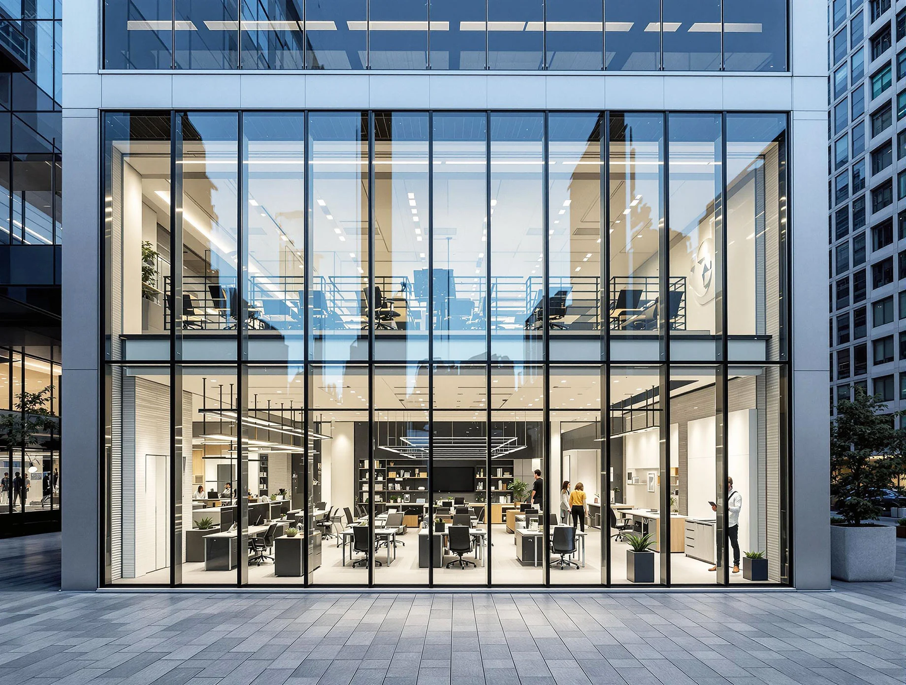 ArchiVitro commercial architectural glass facade on a modern high-rise building
