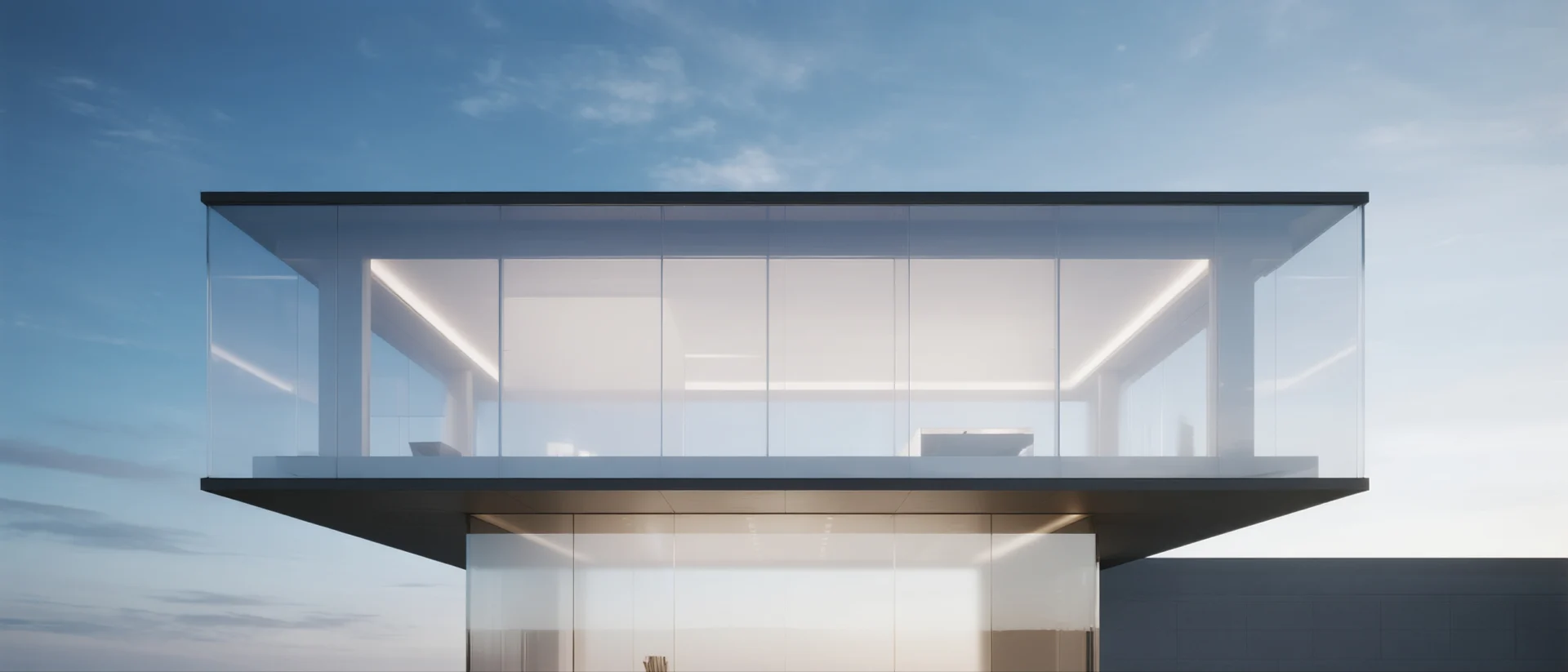Interior glass railing detail